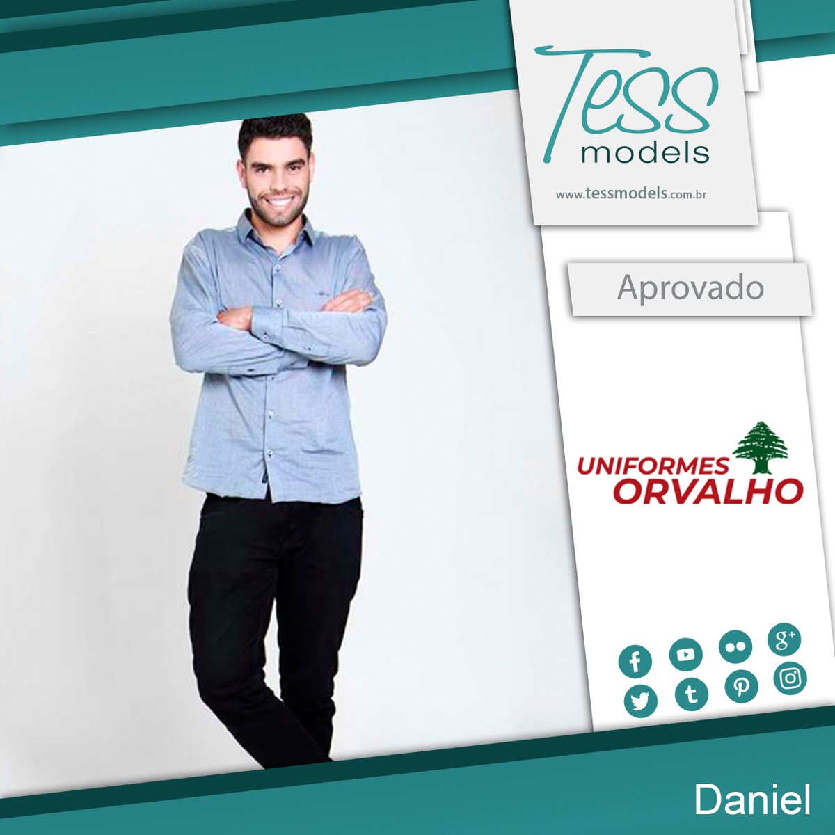 tessmodels_'s tweet photo. Parabéns para o nosso lindo modelo Daniel que foi aprovado para Orvalho Uniformes! Arrasou como sempre!❤❤ https://t.co/lAvnRdC8Mj