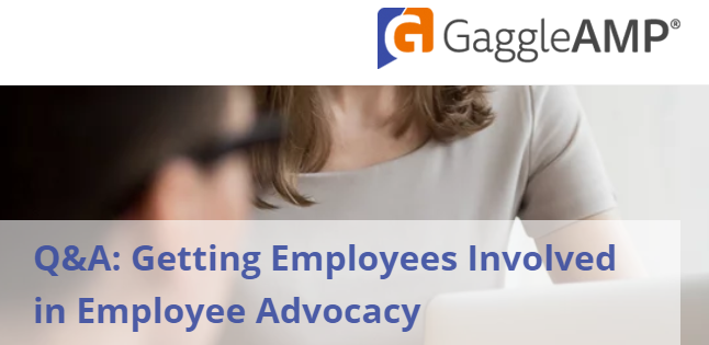 Check out a Q&amp;A I did recently with <a href="/GaggleAMP/">GaggleAMP</a> on the topic of getting people to participate in an #EmployeeAdvocacy program, especially those w/ social media discomfort. I'll also be presenting at their conference in #Boston next week on a similar topic! blog.gaggleamp.com/getting-employ…