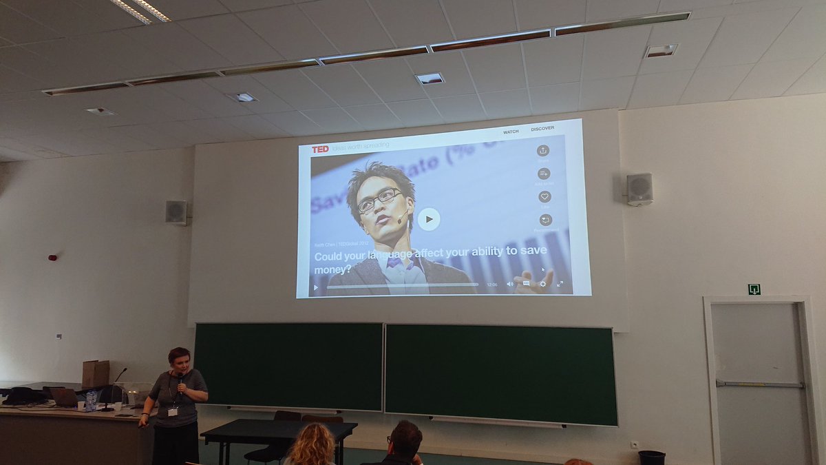 Second day of #dicoen10 rounds up with <a href="/LinguaDigitalis/">Erika Darics</a>'s keynote questioning conventional wisdom on effective business communications - very timely! 👌