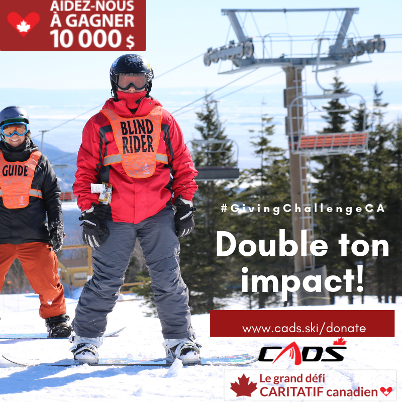 Aidez-nous a ganger $10,000.00 pour CADS. @cadsnational cads.ski #deficaritatif #cads #inclusion #accessibility