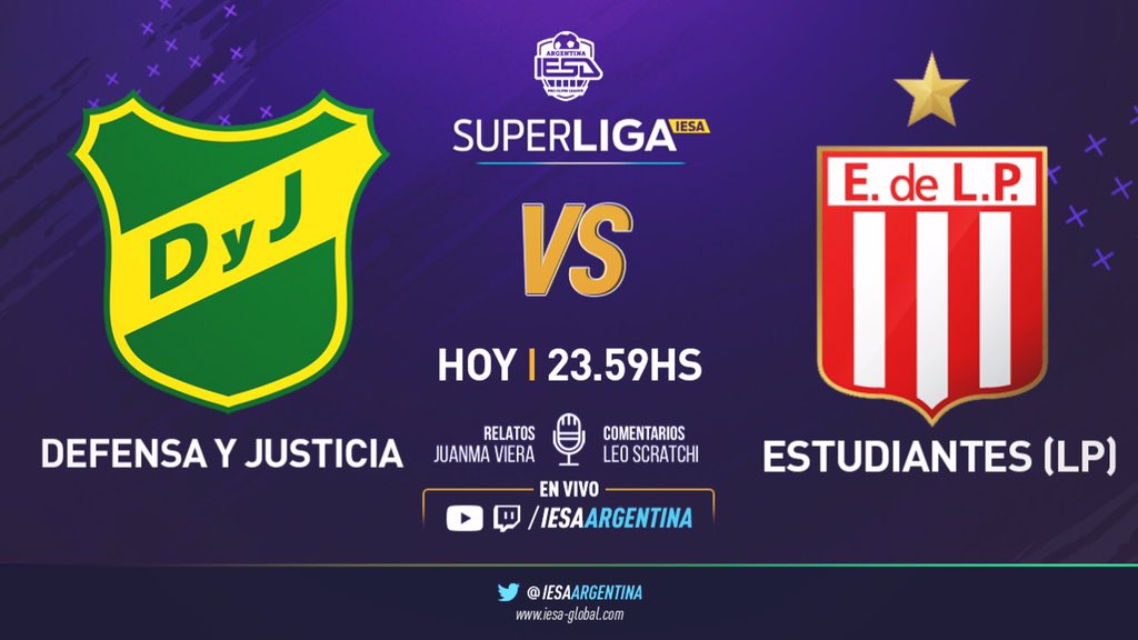 IESAFIFAar's tweet image. 🖥 #IESATV #DestacadoDeLaFecha

@ClubDefensayJus que quiere seguir prendido en la pelea de la #SuperligaIESA enfrenta a un necesitado @EdelpOficial que precisa sumar de a 3🔥

🕛 23:59hs
🎙Relatos de @JuanmaViera27 y comentarios de @Scratchi_AR 
▶️ tv.iesa-global.com