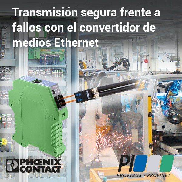 El nuevo convertidor de medios #Ethernet FL MC EF 660 SCRJ de <a href="/PhoenixContactE/">Phoenix Contact ES</a>  permite la transmisión segura frente a fallos.
profibus.es/transmision-se…