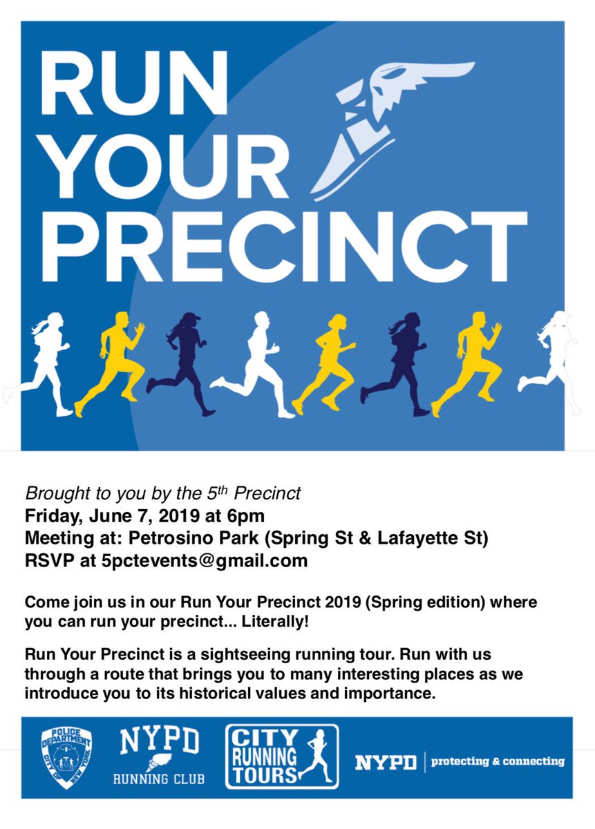 NYPD5Pct's tweet photo. Running outdoors on a day like this would be really nice. Well, come this Friday at 6. Join our sightseeing run event. Exclusively offered at the Fifth Precinct. See you there! Email to 5pctsevents@gmail.com. #cityrunningtours #NYPDrunning #summer #NYPDConnecting https://t.co/Fcq8Vm7jz5