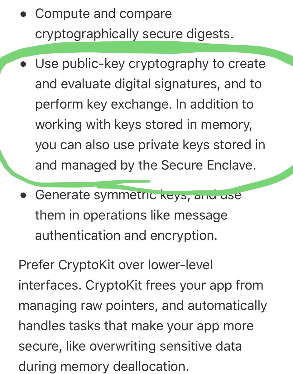 Blue_Protocol's tweet image. Apple CryptoKit sounds promising for making next generation secure cryptocurrency apps that function similar to hardware wallets
