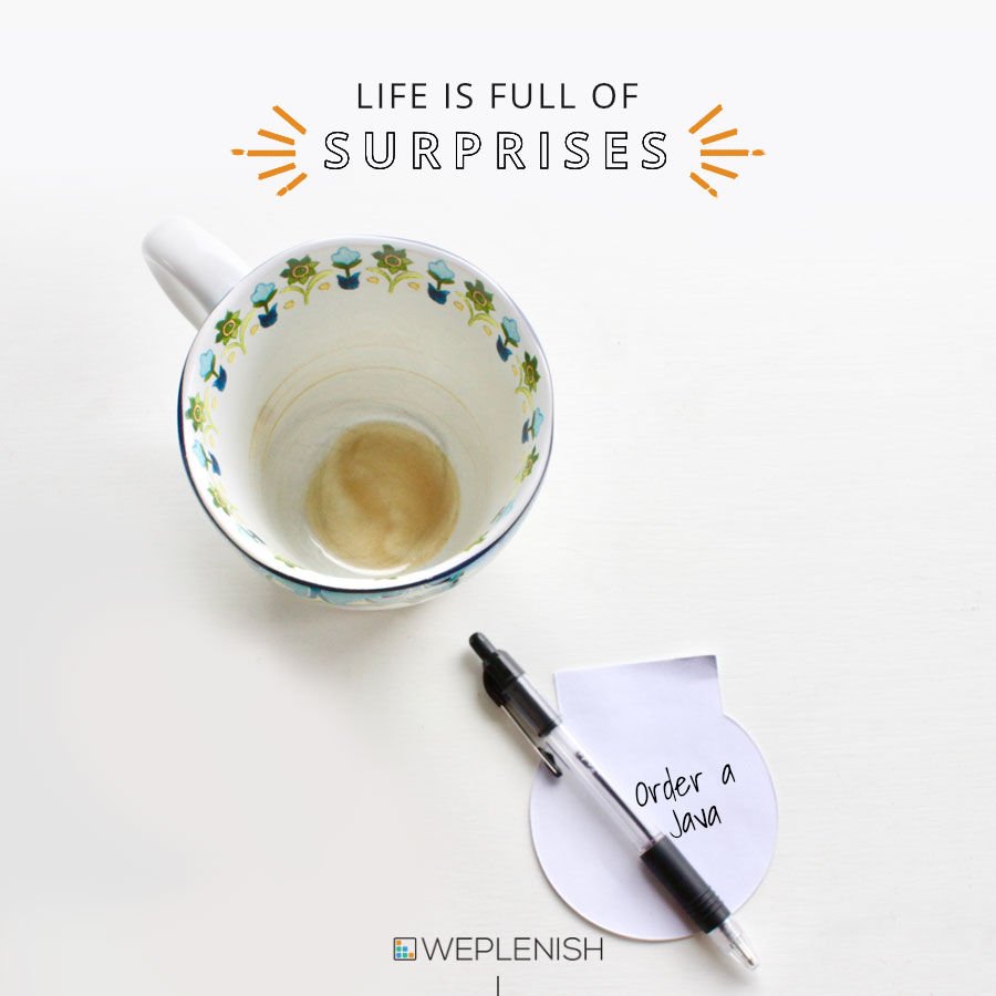WPlenish's tweet photo. Life is full of awesome surprises. Realizing you're out of coffee is NOT one of them. Save the surprises for date night and get a WePlenish Java. #coffee #neverrunout #weplenish https://t.co/GOT1j4CjJb