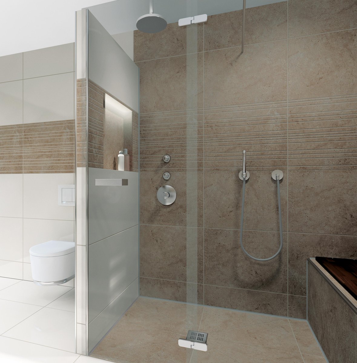baulinks_de's tweet photo. Neue Trennwände von Lux Elements mit individuell platzierbaren Nischen #Duschabtrennung #Duschwand #bau2019 #bau19 https://t.co/rkjYL0DBLl https://t.co/6Wg1GjxE1k