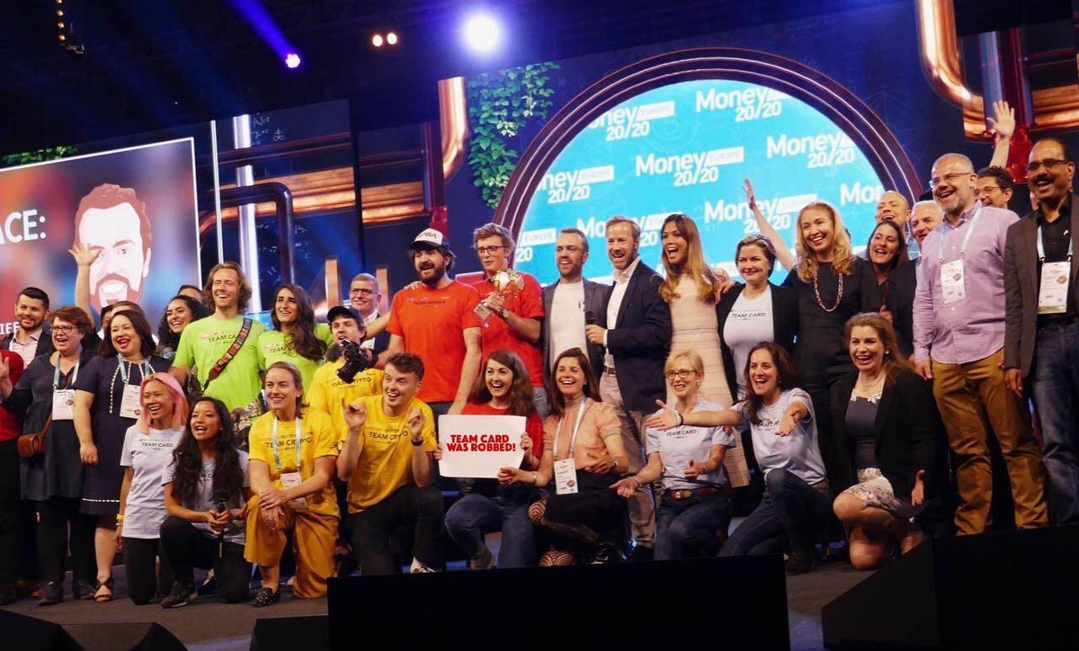 <a href="/SusanneChishti/">Susanne Chishti</a> had a fab time as mentor for #TeamCard <a href="/SophieTheen/">Sophie Theen 👩🏻‍💻</a> Congrats for finishing in 2nd place at this year’s #PaymentsRace. 👏👏👍👍💪 #M2020EU #RTWrace <a href="/ffnews/"></a> - Well done to all! #m2020eu #money2020eu #fintech #paytech <a href="/PayTECHBook/">PAYTECHBook</a>