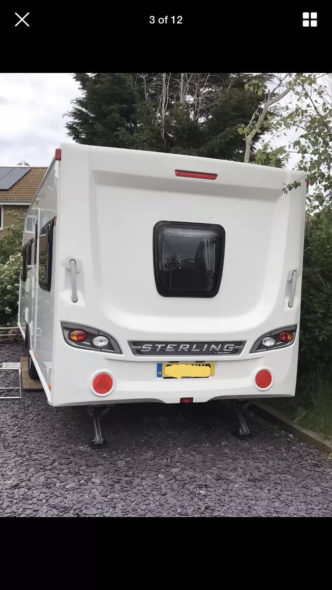 Louise06091117's tweet photo. Not usual twitter fare but our caravan was stolen from our drive today between 7.20am and 3.00pm. Off the A60 Mansfield Road Warsop, near Mansfield in North Notts. It will have been damaged and has/had the number plate YN15 LMJ. Pics are of another one. Sterling Eccles Sport 586. https://t.co/4EvGWD3Q0r