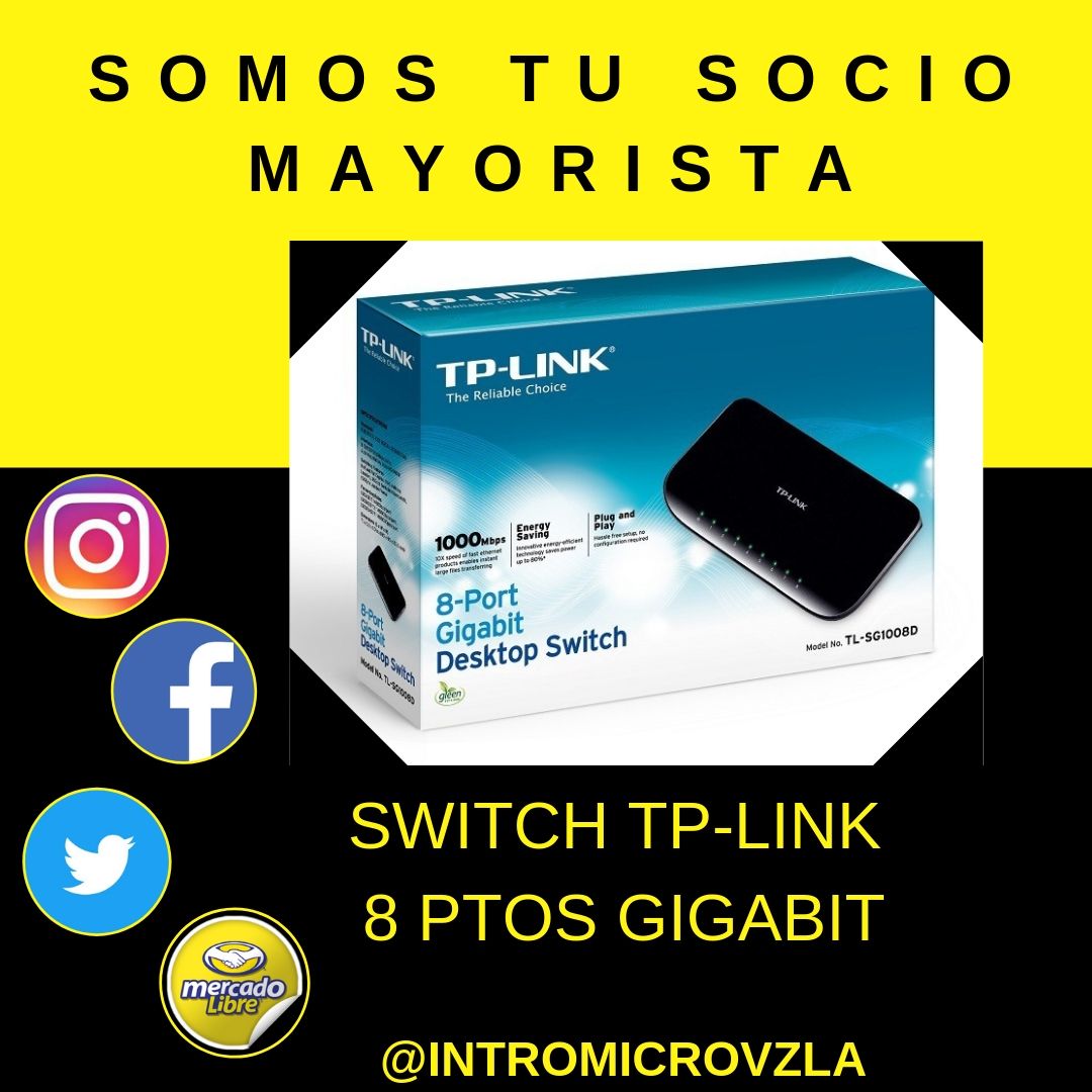 IntroMicroVzla's tweet image. Disponibles Swith de 8 puertos TP-LINK 

contactanos al 0212.400.96.15/0212.400.96.16