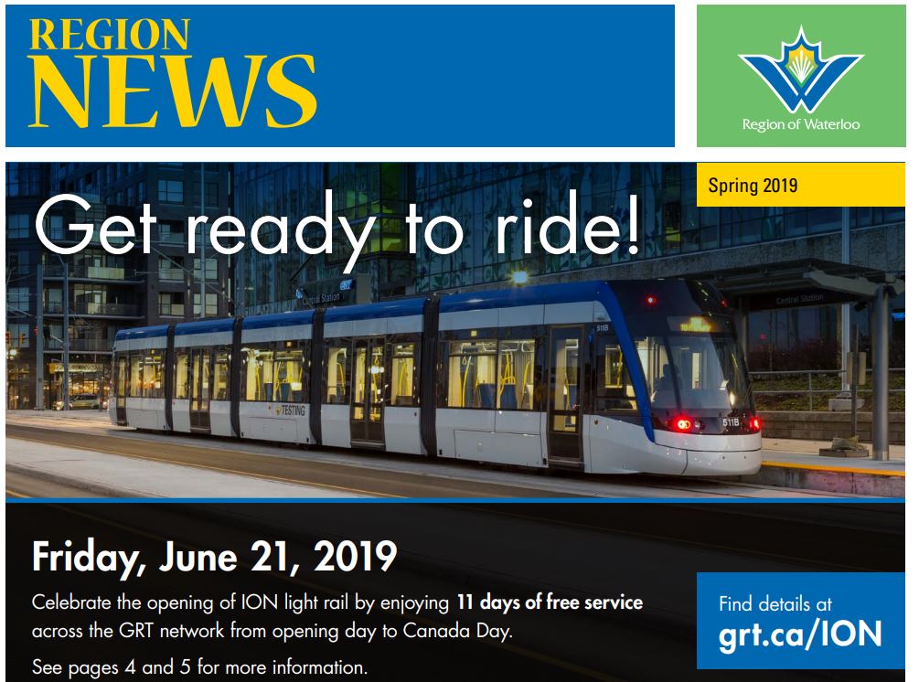 RegionWaterloo's tweet image. Did you get your copy of Region News? It will be delivered in your weekly newspaper this week. You can also read it online: bit.ly/2QzpyE8