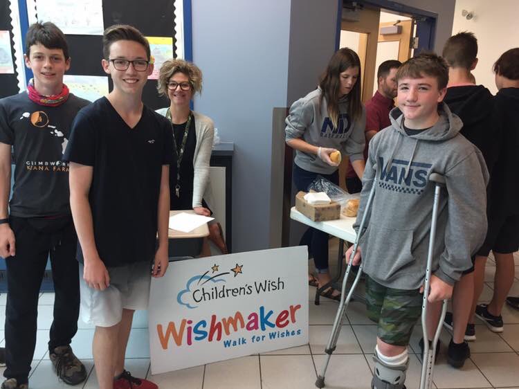 NotreDame_MH's tweet photo. Last week @NotreDame_MH students hit the hardwood indoors due to air quality for their annual #walkforwishes raising over $2000 @MakeAWishCA @MedicineHatNews #nda15 https://t.co/CUU1mD4a0x