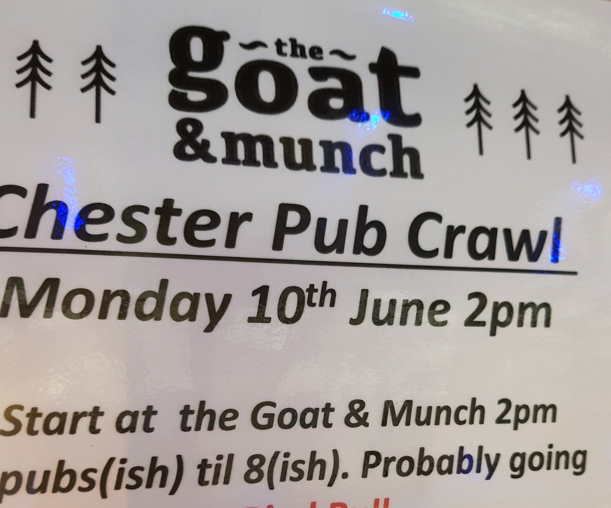 Chester Pub Crawl pt2 next Monday...! <a href="/ShitChester/">12 years of Shitchester</a> @CAMRACaSC @RealAleChester @chesterelements <a href="/DevaTapChester/">The Deva Tap</a> <a href="/GardenQuarter/">The Garden Quarter</a>