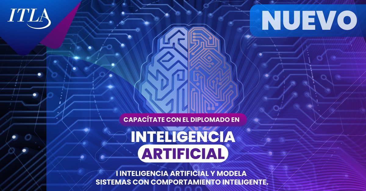 ITLARD's tweet photo. Inscripciones abiertas. | Introdúcete en el mundo de la Inteligencia artificial.
Duración: 120 horas.
Sábados 9:00 AM - 6:00 PM.
Para más información, llámanos al: 📞809-738-4852 ext. 317/273/221 o entra a nuestra web🌐🖱https://t.co/R9vT7sSgHt https://t.co/BavjwmK1Uv