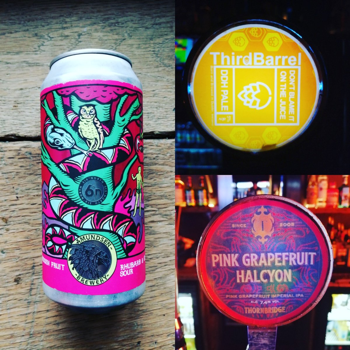 × NEW ARRIVALS ×

- Amundsen Brewery 'Forbidden Fruit' a Rhubarb and Ginger Sour. 6% Delish!
- Third Barrel 'Don't Blame it on the Juice' a 5% DDH Pale Ale, so Juicy!!! 🍺
- Thornbridge 'Pink Grapefruit Halcyon' an Imperial Pink Grapefruit IPA - 7.4% packs a punch 👊
#NewBeer
