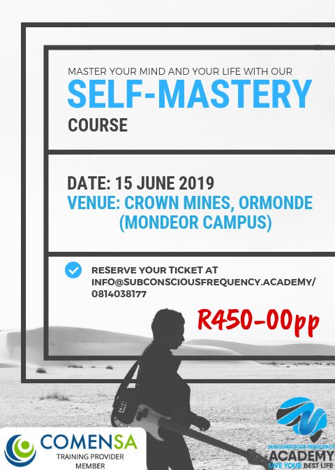 coachmailulanlp's tweet photo. "Ao lape keeng go phela o sokola mo bophelong aowa man change bophelo bagago, lewena okwe nyana bophelo bao thabisha."
#LiveYourBestLife #SelfMastery #ChangeYourMind #ChangeYourLife #BeHappy
#MindsetChange #ChangeYourStory #SelfMasteryCourse https://t.co/R8ubw32YmL