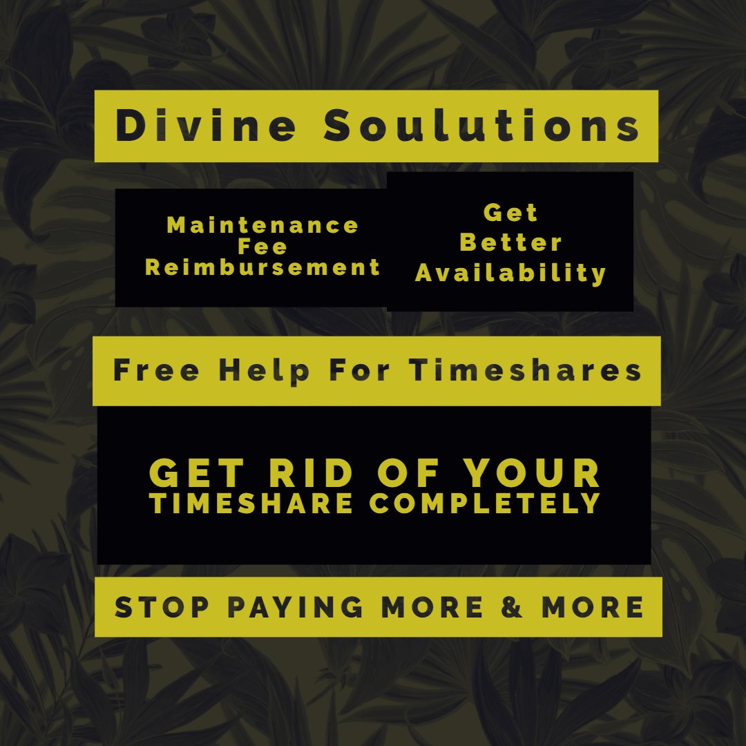 DivineSoulution's tweet photo. #timeshare #DiamondResorts #Wyndham #vacation #maintenancefees #scams #getridofyourtimeshare #DivineSoulutions https://t.co/DV1Njk60fm