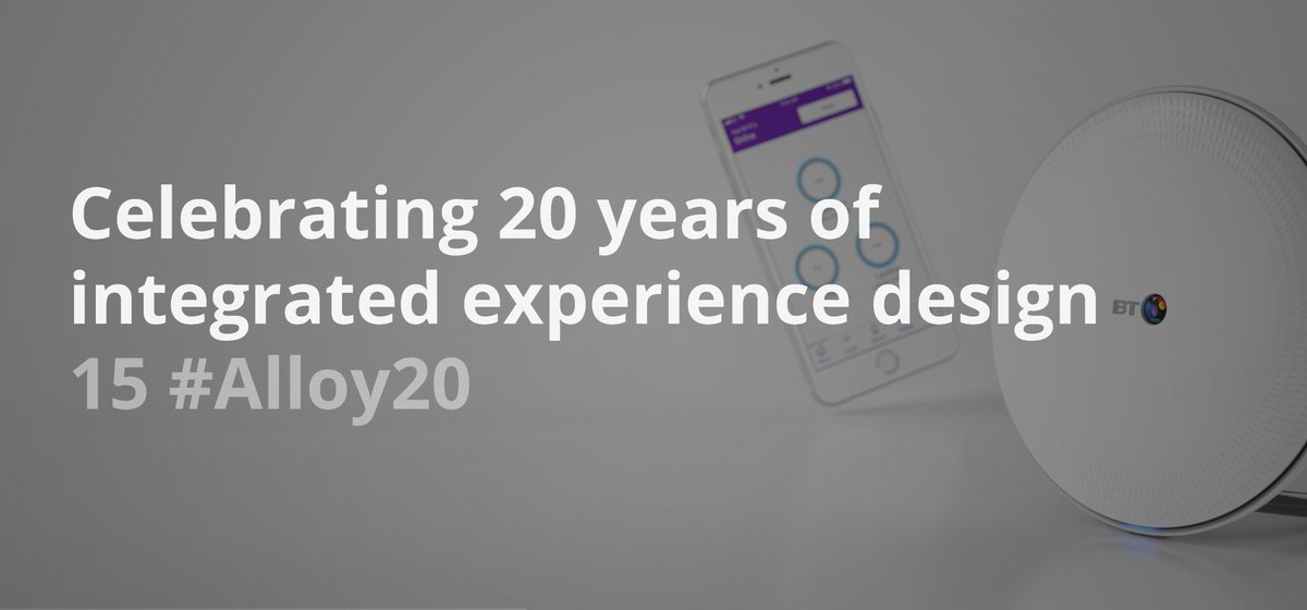 015 #Alloy20: 
In IoT, systems deliver the experience. We designed BT’s Whole Home device, app and packaging side by side in the same studio. The seamless experience won awards and outsells Google in the UK. #design #industrialdesign #innovation #userexperience #UX <a href="/BTGroup/">BT Group</a>