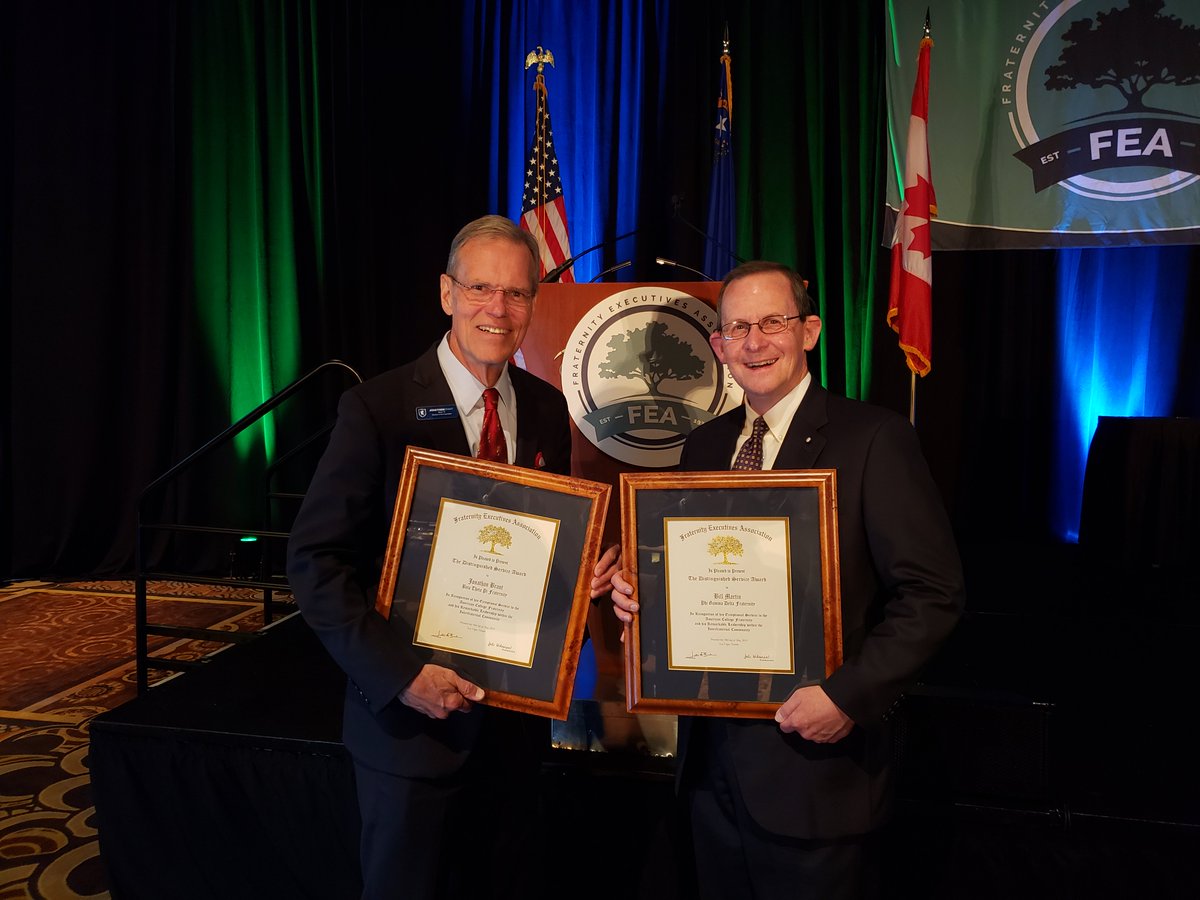 Congratulations to Bill Martin on receiving the Distinguished Service Award from the Fraternity Executives Association!
