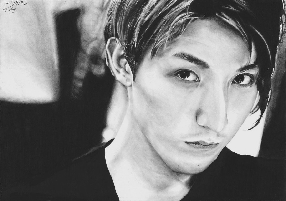 Haven't posted any drawing in a while, so here is one I did of <a href="/KazuCrossfaith/">Kazuki Takemura</a> from <a href="/CrossfaithJapan/">CrossfaithJapan</a> almost 2 years ago 😅 #drawing #Crossfaith #Kazuki #絵