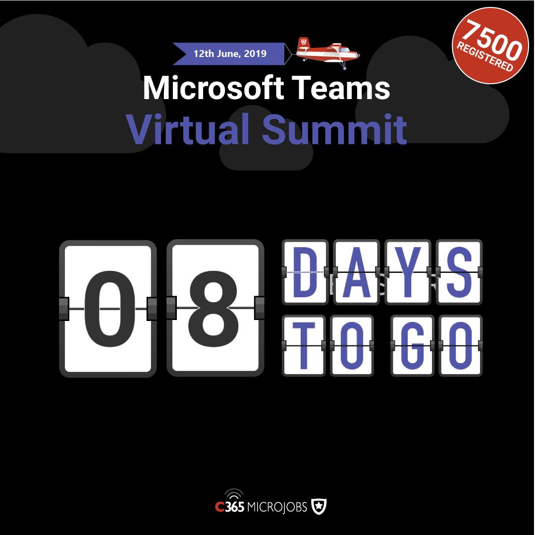 MarkQJones's tweet photo. #MicrosoftTeams Virtual Summit kicks off in just 8 days! Join 7500 other Teams fans and let's learn Teams together. #Community 

👉Get free place: https://t.co/143L9LQf0d

If you can help me share this community event, I'd love a retweet! 😍😍😍 https://t.co/C9vdpN5jj3