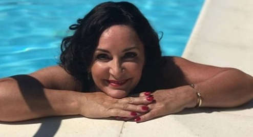 16254456. Shirley Ballas, 58, shows off figure in sexy swimsuit and towerin...