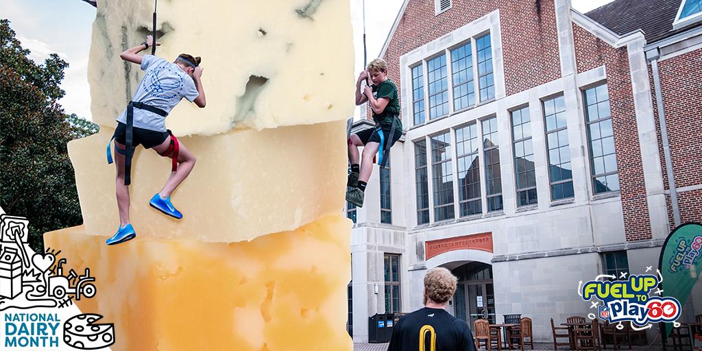 FUTP60's tweet image. When your love for cheese is the ultimate motivator. #NationalCheeseDay #NationalDairyMonth #UndeniablyDairy