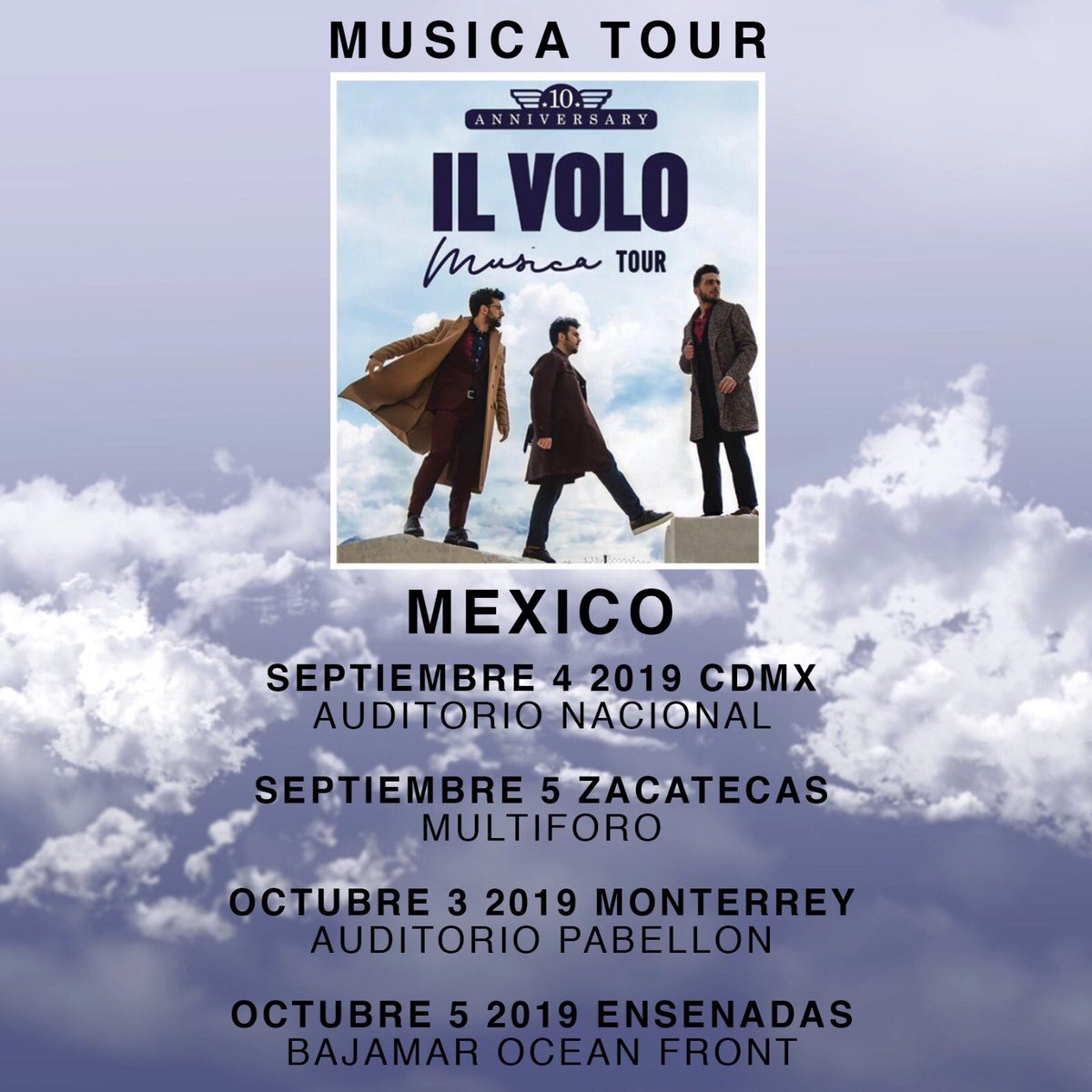 ilvolo's tweet photo. ¡Hola México! 🇲🇽 BREAKING NEWS‼️ 
#IlVolo #MusicaTour https://t.co/wcjeppRcRP
