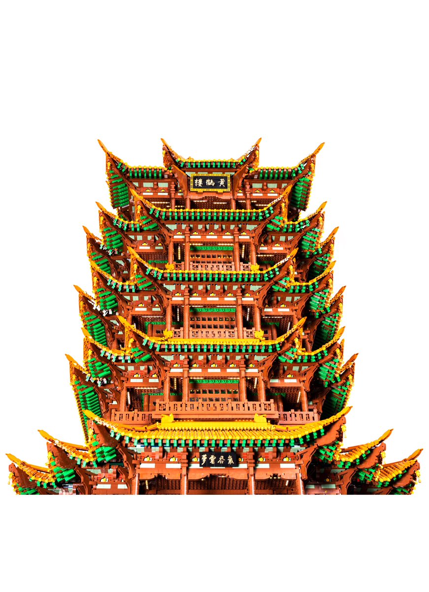 csmsc711's tweet image. 黄鹤楼
This moc is my second Chinese ancient building, with a total of 163,100 pieces of lego parts, the overall size of which is 100*100*158cm. It takes 8 months to design and 1400 hours to assemble