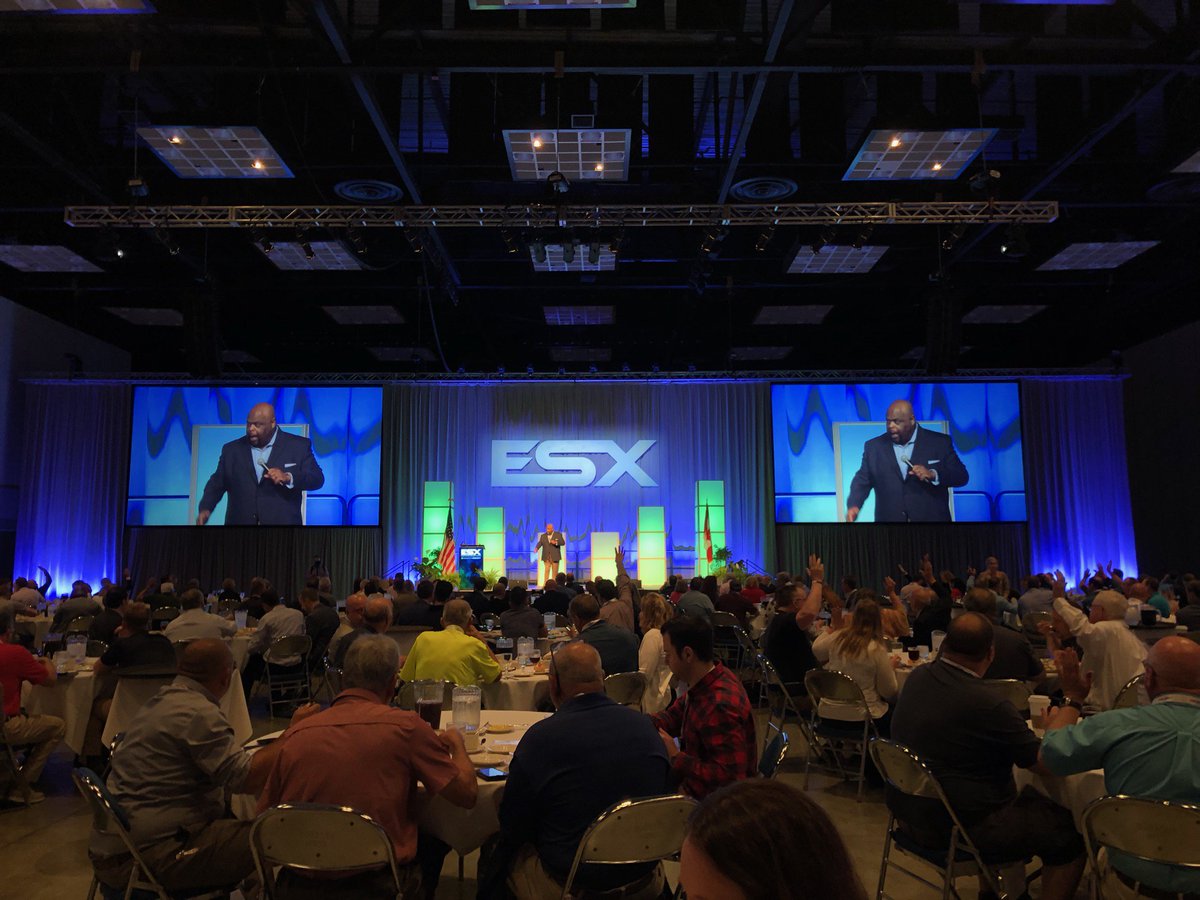 We're underway at #ESX! What an #inspirational story from such a gifted speaker, <a href="/DrRickRigsby/">Dr. Rick Rigsby</a> 
PS. Don't forget to visit our booth, 104! 
#ESX2019 #Security #COREsmp