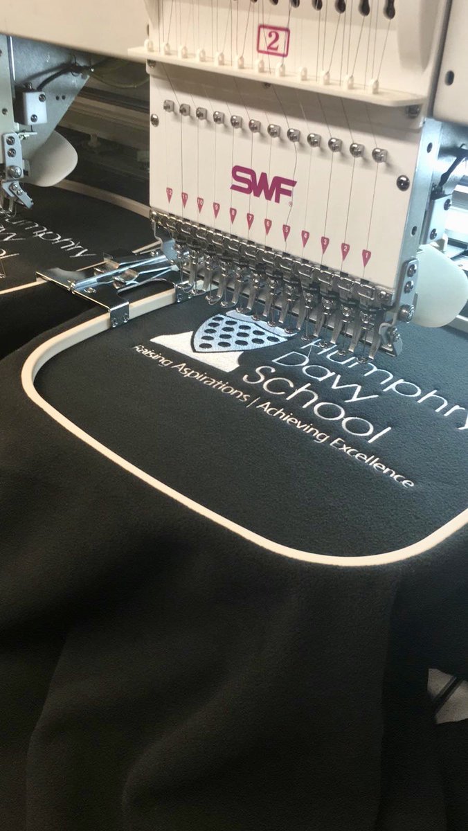 Exhibit1Clothin's tweet photo. Lots of new uniform being produced today for local companies. Printing and embroidery all in house means fast turnaround with great service. Get in touch for your free quote today. We provide school wear, work wear and sports wear and fully sublimated garments. #Exhibit1 🔴 https://t.co/xeaKDR4zE8