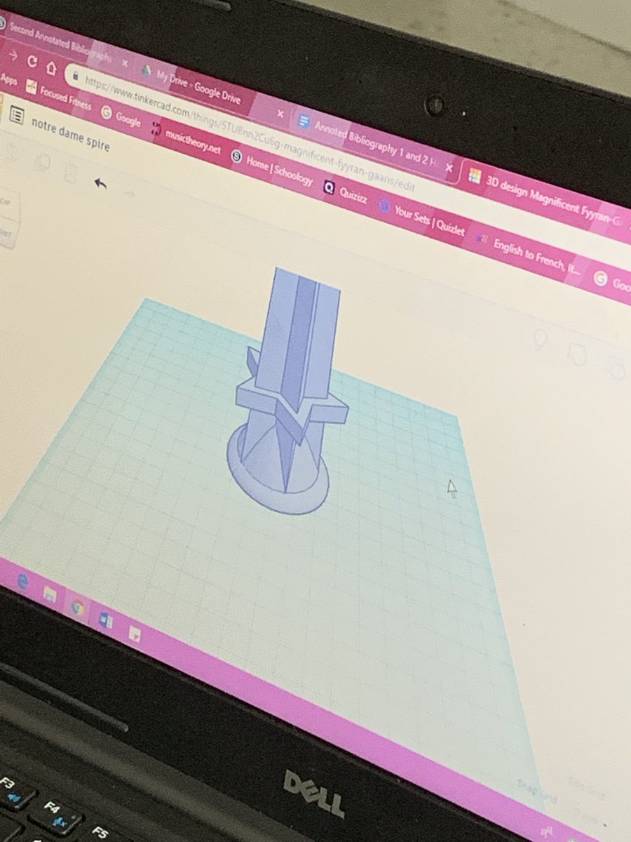 Notre Dame needs a new spire and these #creativethinkers are designing them! @tinkercad @IBHCPS #LifeReady @MoodyRaiders
