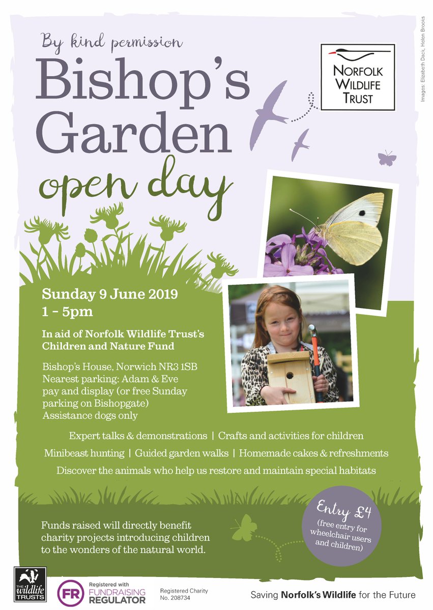 We're excited for our event this Sunday – Open Afternoon <a href="/bishopsgardens/">Head Gardener</a>, in aid of our Children and Nature fund. Join us for activities for all ages: Minibeast hunting with NWT Children's Ambassador <a href="/Zoologist_Jess/">Dr Jess French</a> 🐛, music from <a href="/HSBrassBand/">HSB</a> 🎶, homemade cakes 🍰, walks &amp; more!