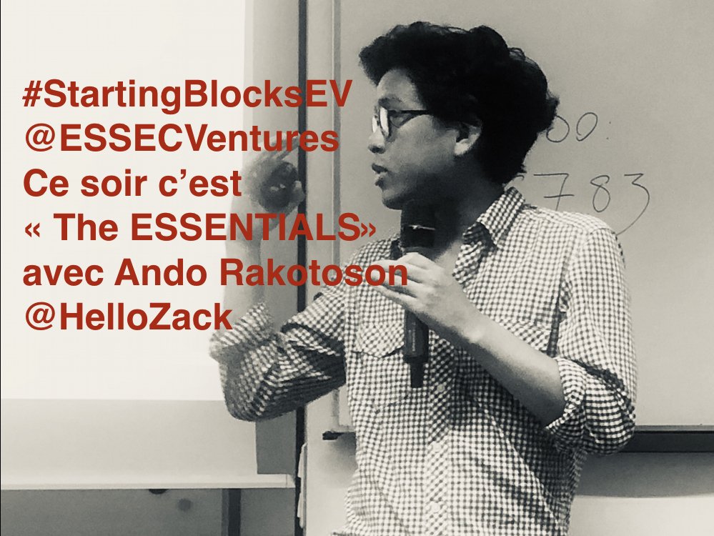 luisamaschio's tweet image. Ça y est, c’est commencé l’atelier #STARTINGBLOCKSEV @essec et on parle de #GROWTHACKING avec Ando Rakotoson @HelloZackFR