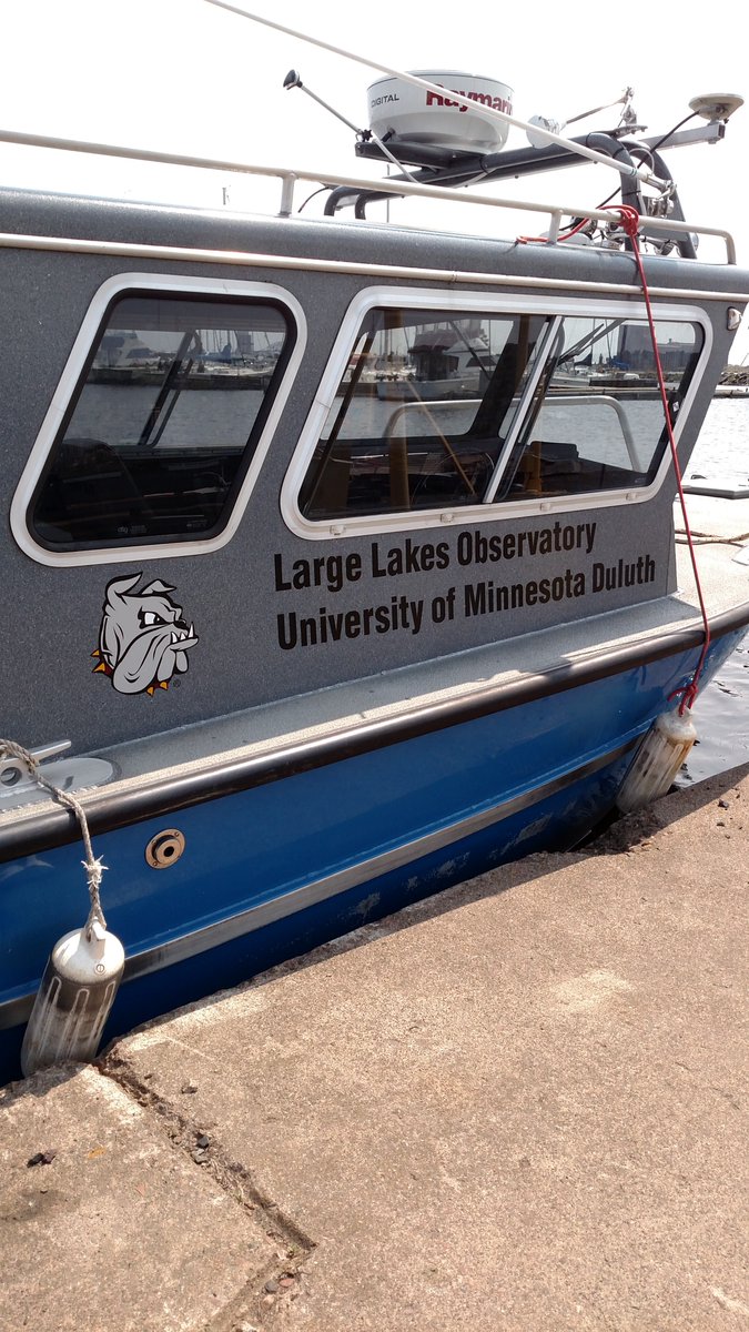 UMD Large Lakes Observatory's R/V Kingfisher just received its official Bulldog decal! Look for the Bulldog on Lake Superior!!