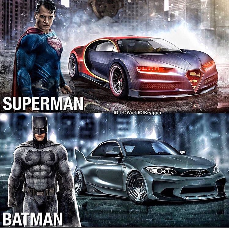 TheBatKnight_20's tweet photo. Comic book cars based on some of your favorite heroes #DCcars #MarvelCars https://t.co/j08QCzYiQG