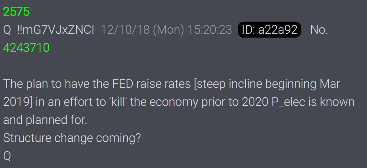 N.Y. Fed loses top officers in rare double exitQ2575The plan to have the FED raise rates [steep incline beginning Mar 2019] in an effort to 'kill' the economy prior to 2020 P_elec is known and planned for.Structure change coming?Q https://www.americanbanker.com/articles/ny-fed-loses-top-officers-including-potter-in-rare-double-exit @POTUS  #Payseur