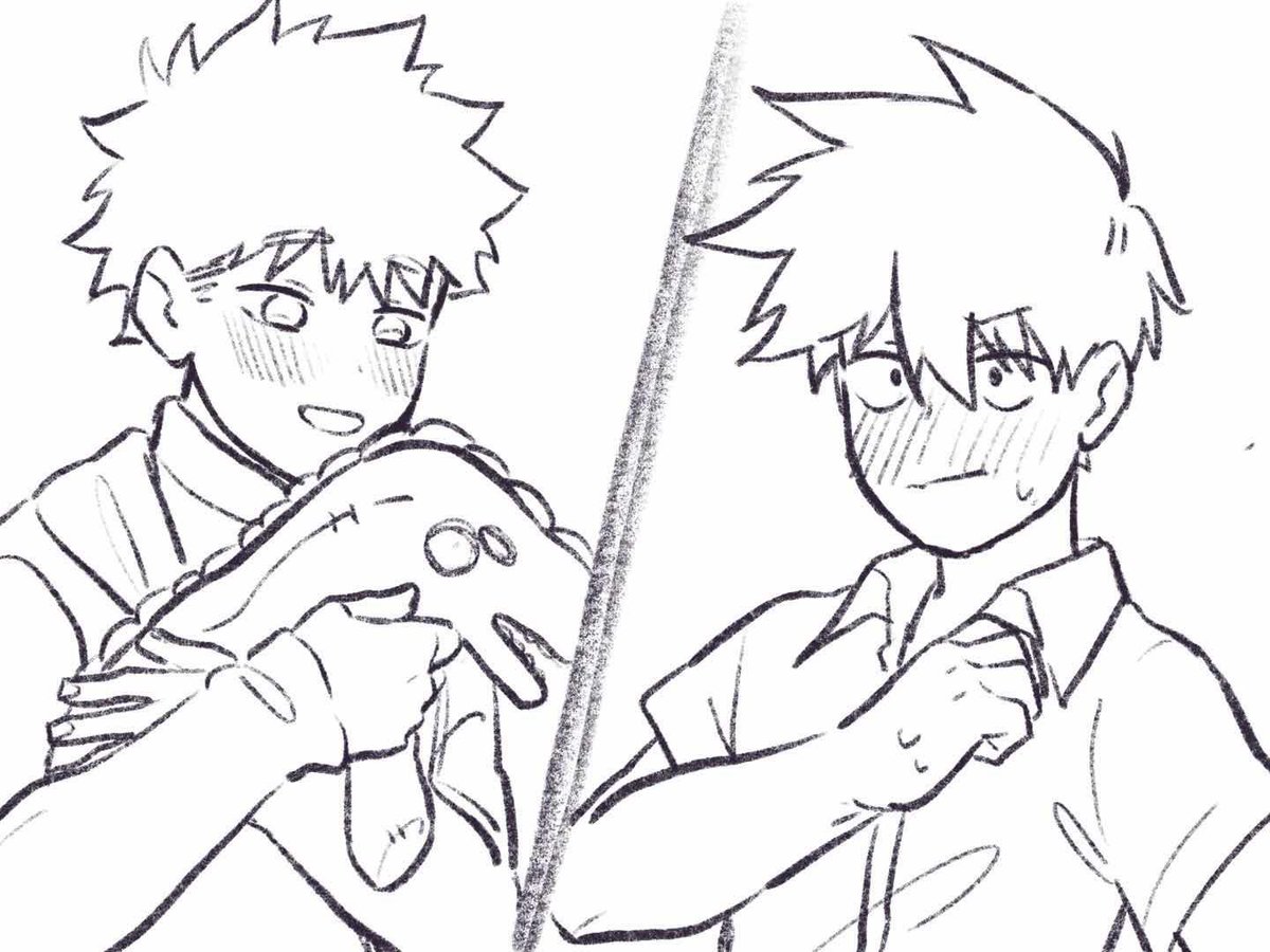 Doodles from @KATSUKlBAKUGOU 's riteru fic go read it y'all 