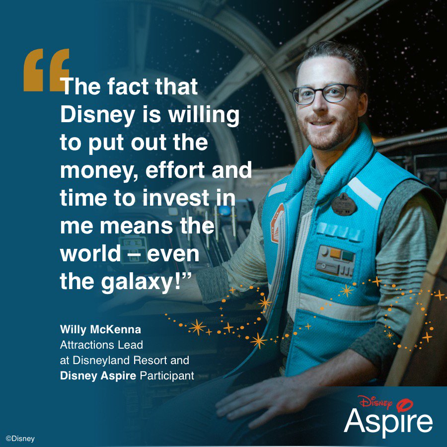 SCCorzett's tweet image. Check out how @Disneyland Cast Member Willy McKenna is continuing a family legacy and putting his #DreamsWithinReach  thanks to the #DisneyAspire education program bit.ly/2wqoYPR
