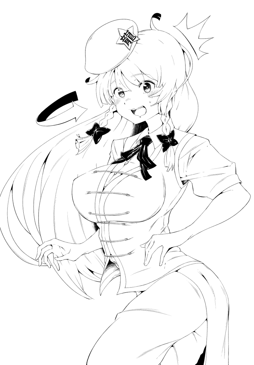 落書き 驚愕の美鈴。 
明日トーン貼ろうと思う。 