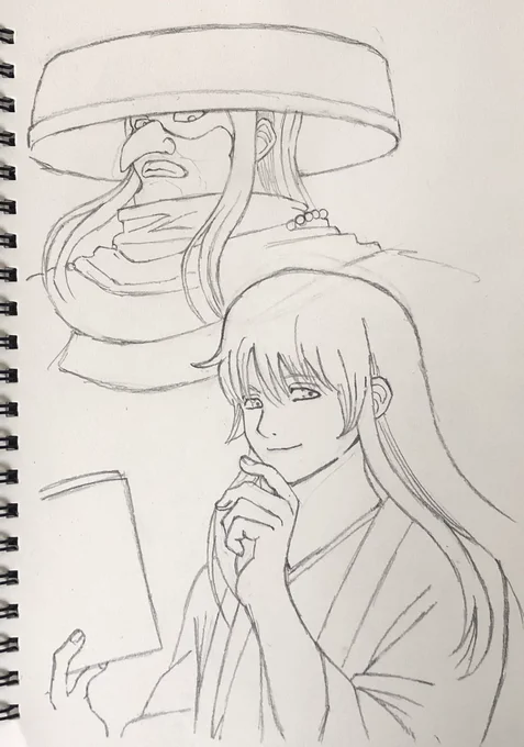 銀魂  虚と吉田松陽
あと、細部を描き込んだらペン入れです。

#銀魂    #虚    #吉田松陽    #模写
#絵描きさんと繋がりたい 