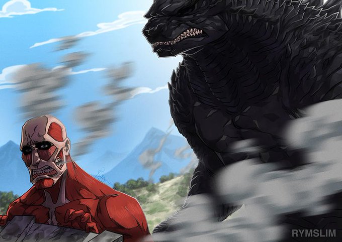 2016. Colossal Titan meet the King of Monsters. 