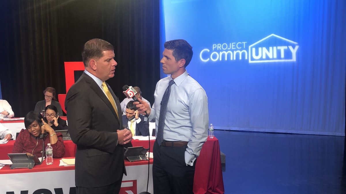 bensimmoneau's tweet image. Give us a call as our #ProjectCommUNITY phone bank is open until 7:30 this evening. 781-433-4009. We’re taking your questions about finances all day. And Boston Mayor @marty_walsh stopped by to chat. #WCVB