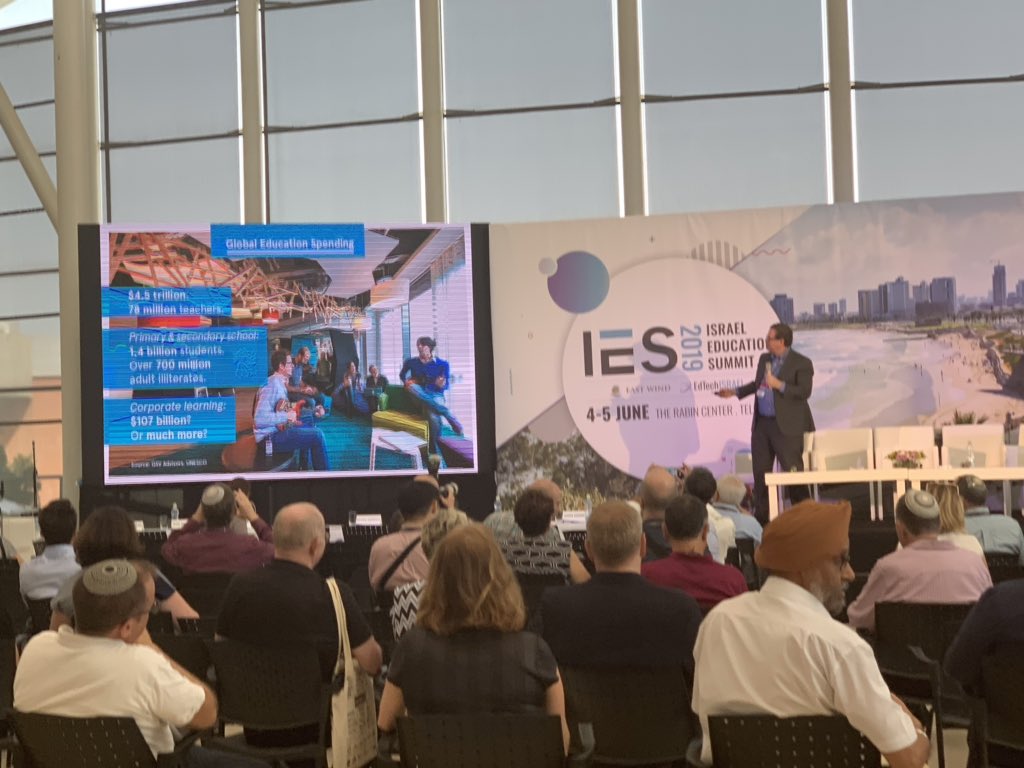 micbij's tweet photo. Day 1 of #IES2019 Matt Greenfield of @Rethink_Ed @rethink_vc talks about the depth of the EdTech / talent tech market at the 4th #IsraelEduSummit organized by @edtechisrael and @EastWindAdv #edtech #StartupNation https://t.co/pDpnEefRhe