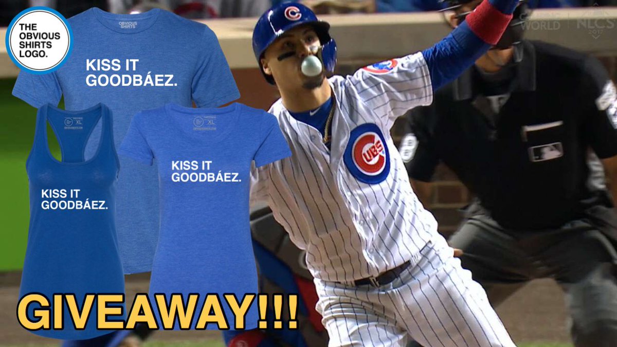 obvious_shirts's tweet image. JAVYYYYYY!

Giving away 3 Javy shirts! Your pick. Rules are simple: 1. follow us 2. Retweet this.  Winners announced Wednesday. #obviousshirts #kissitgoodbaez #cubs