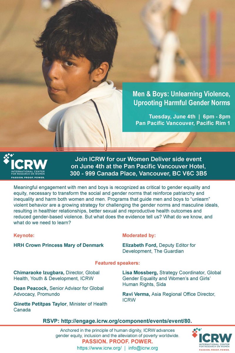 MeEloise's tweet photo. Can we really change gender norms? Come join @icrw tonight for refreshments and a refreshing discussion around the evidence around how we dismantle toxic masculinity @LizFordGuardian @GinettePT @Promundo_US #wd2019 #unlearningviolence https://t.co/HZOJtxRAkh