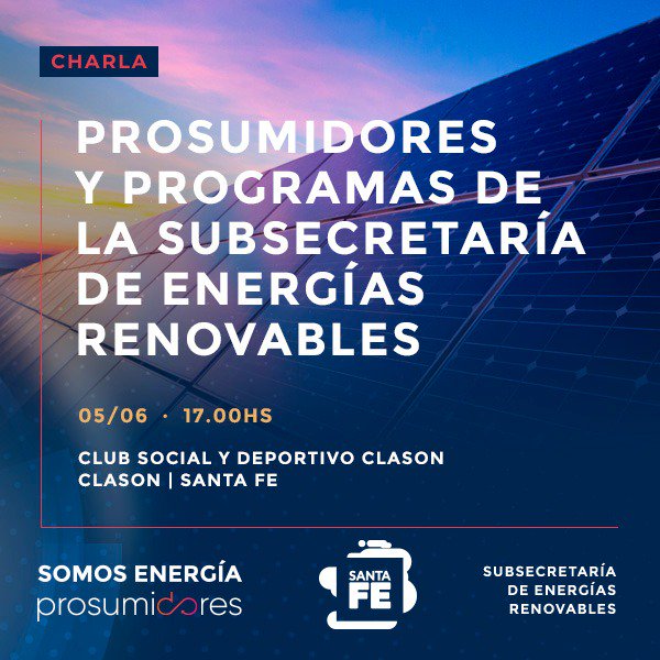 SecEEnergiaSF's tweet photo. Aún no conocés nuestros programas de #energíasrenovables ☉ y #EficienciaEnergética⁉ Si sos comerciante, empresario, miembro de un Club o te interesan estas iniciativas 🙄  Te esperamos en la reunión informativa #Mañana en #Clason 👍 #RenovablesModeloSantaFe @GobSantaFe https://t.co/DKLTjsqSPw