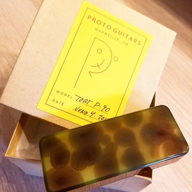 ProtoGuitars's tweet photo. Shiny new tortoise pickup cover getting boxed up for shipping. We now sell the covers direct, with or without hopes, with or without full builds. DM for pricing and availability. https://t.co/mYL2S1Cm0v https://t.co/MwTblmkBeb