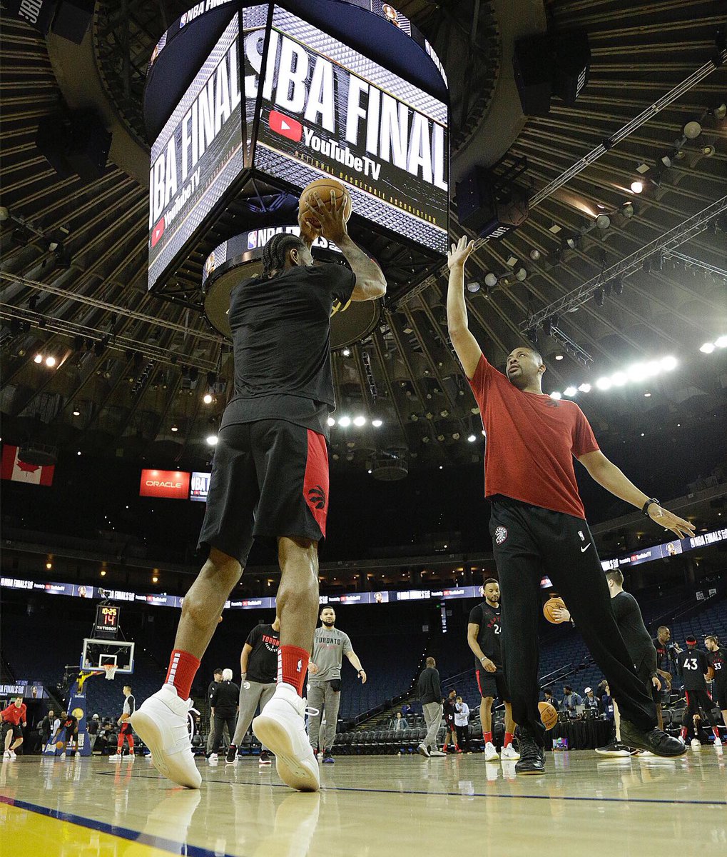 NBA's tweet photo. The scene at today’s @raptors #NBAFinals Practice! https://t.co/enjLuPi951