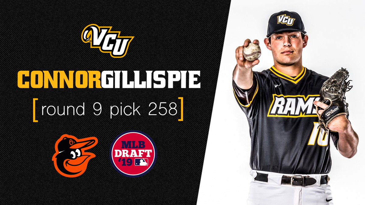 2019 <a href="/MLBDraft/">MLB Draft</a> 
Round 9️⃣
Pick 2️⃣5️⃣8️⃣
<a href="/Orioles/">Baltimore Orioles</a> select Connor Gillispie!
#LetsGoVCU #ThisIsRamNation