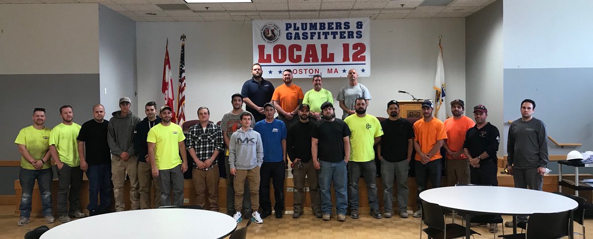 Executive Board members Welcome newly organized Local 12 Plumbers! Good luck and Congratulations!#LU12 #BuildingBoston